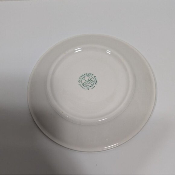 Syracuse China Syralite Green & White Saucer Plate - Picture 2 of 3